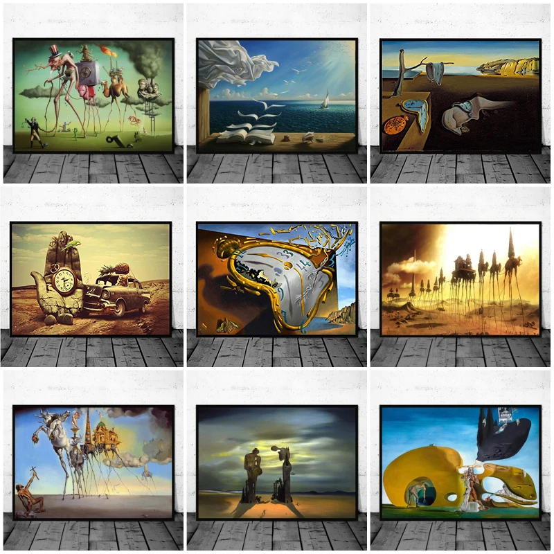 

Surrealism Canvas Paintings By Salvador Dali Famous Wall Art Posters and Prints Wall Pictures for Living Room Home Decor