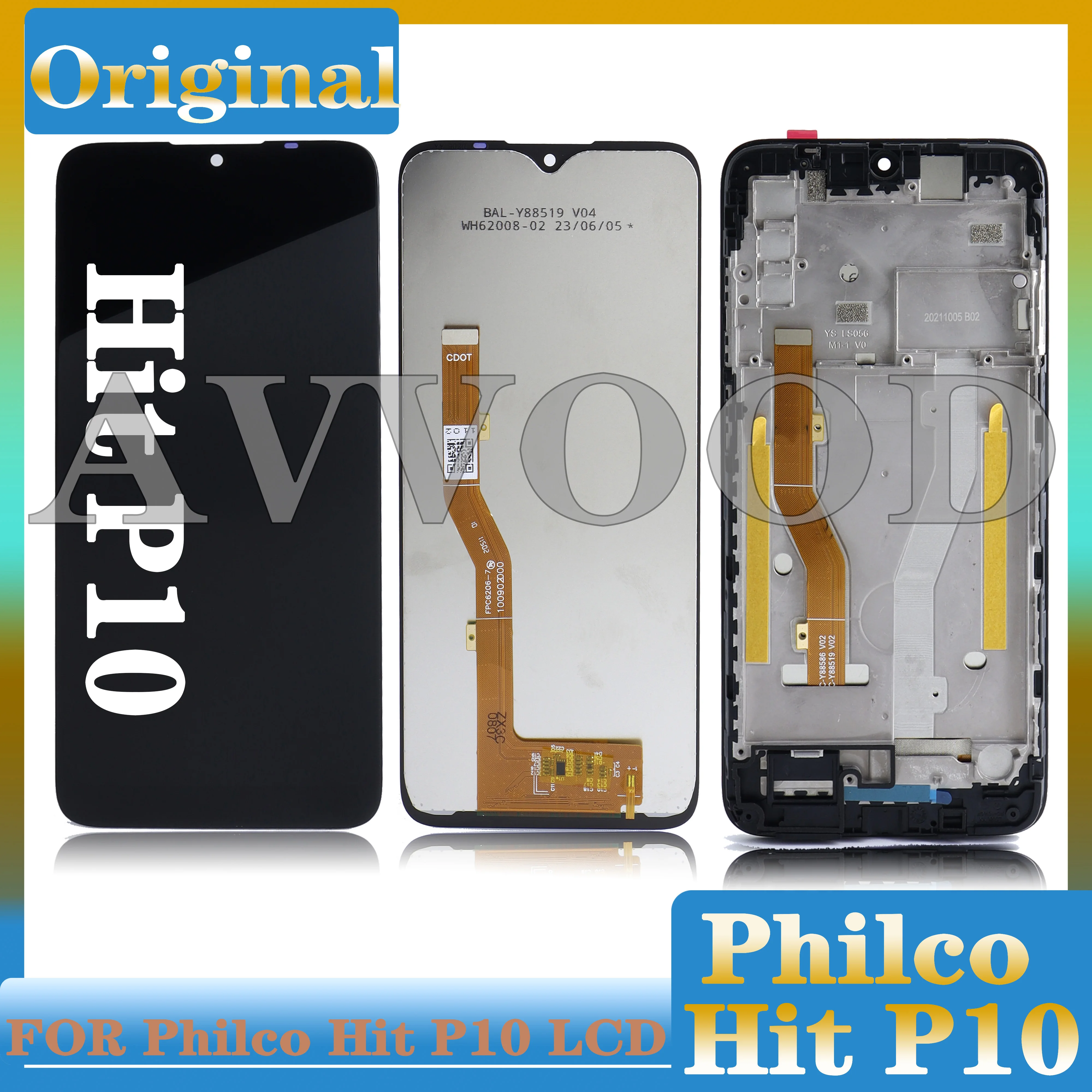 Dla Philco Hit P10 Wyświetlacz LCD Panel dotykowy Digitizer Dla Philco Hit P10 Wyświetlacz LCD z ramką