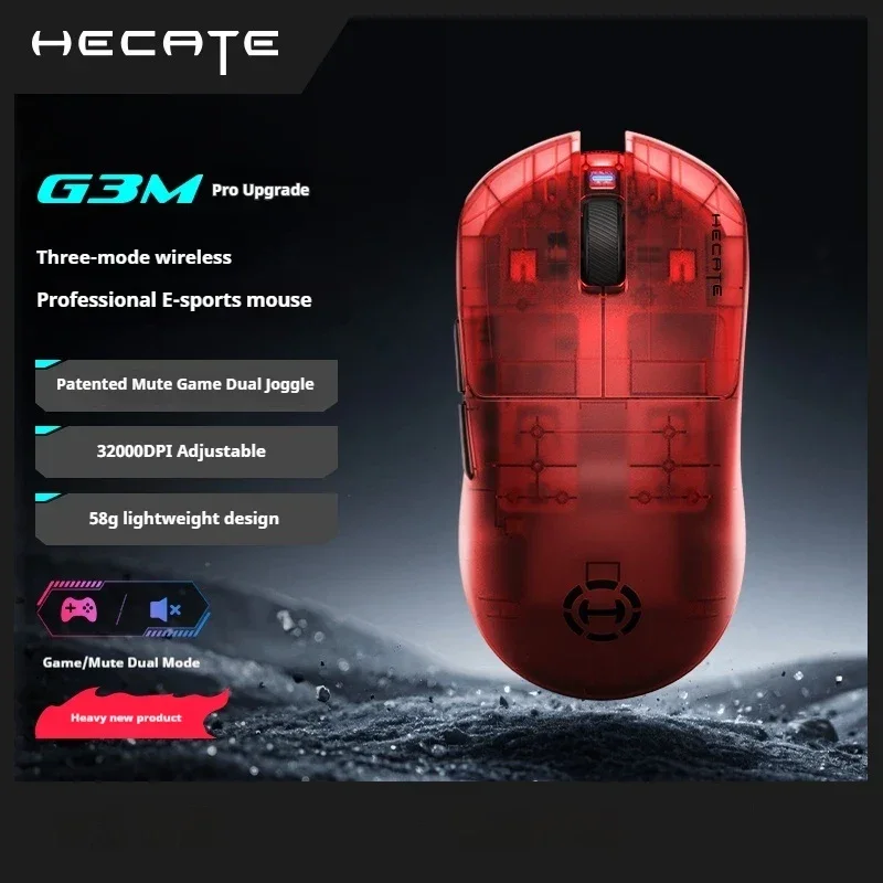 Hecate G3m Pro Upgraded Version Mouse 3 Mode Low Delay Speed Gaming Mouse Lightweight Mice Flash for E-Sports Office PC Gamer