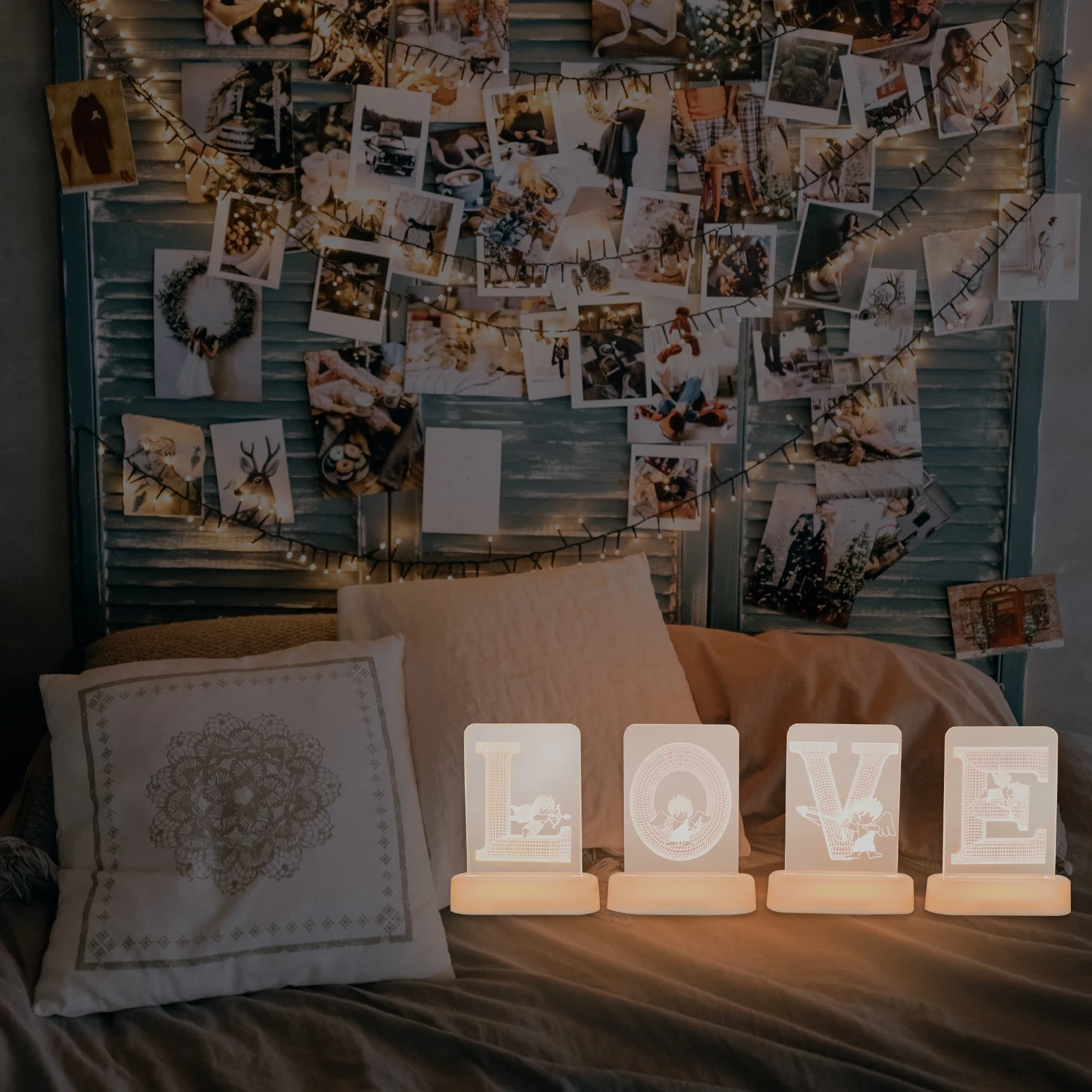 

3D LED Lights for Valentines Bedroom Party Festival Valentine'S Day Lamp Decor Night Lamp LED Lighting