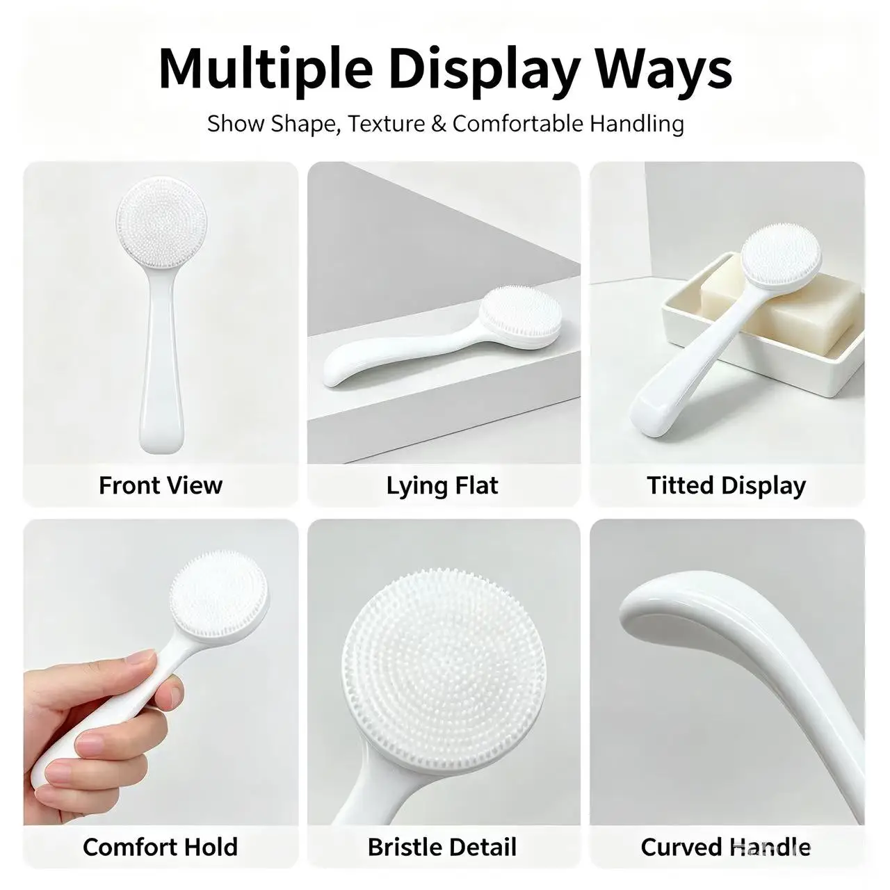 Silicone Facial Cleansing Brush: Soft Bristle Manual Face Wash for Deep Pore Cleaning and Exfoliation
