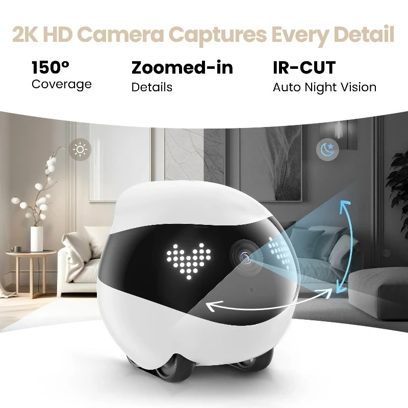 EBO AIR2 Intelligent   Monitoring Pet Companion Robot Realtime  EnabotRobot Wireless Camera Robot Remote Control
