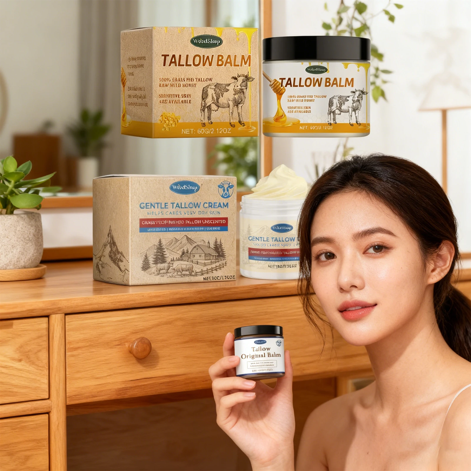 مرطب لحم البقر طويل القامة للترطيب العميق لإصلاح البشرة الجافة مهدئ لطيف قفل الرطوبة شركة السلس الجلد العناية اليومية جميع البشرة #1