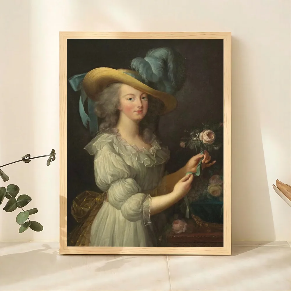 1pc Marie Antoinette Oil Painting Poster Bedroom Posters Bar Coffee Tube Art Hanging Paintings Living Room Decor