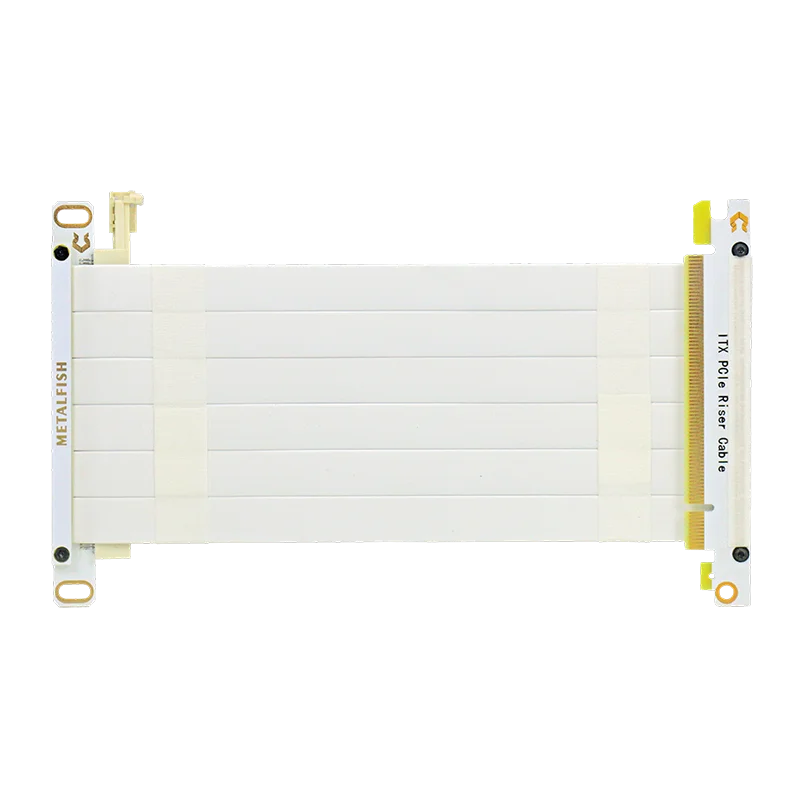 METALFISH Pleine Vitesse 4.0 PCIe3.0 x16 Riser Câble Blanc GPU Fil D'extension Pour ITX A4 Structure Châssis Mini Boîtier Compact