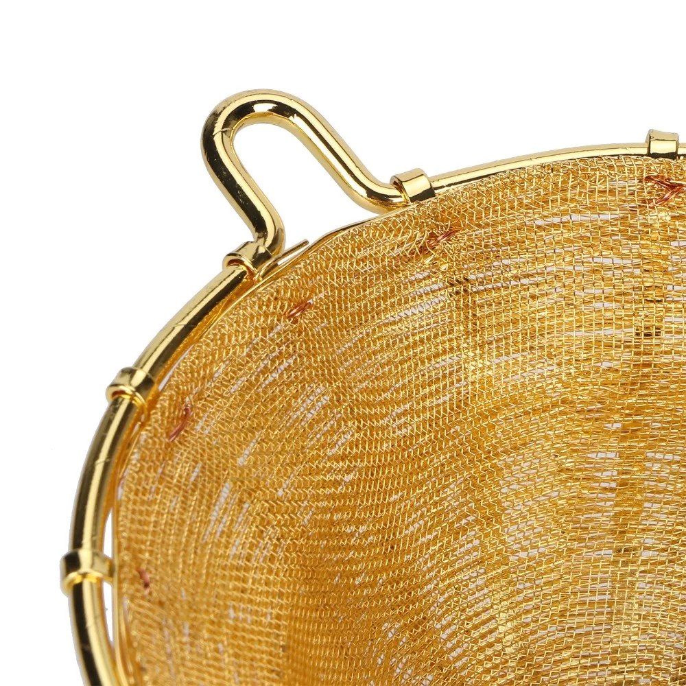 Brass Material Tea Infuser Strainer Hand Made Long Handle Design Loose Leaf Filter Reusable Copper Tea Infuser For Home Office