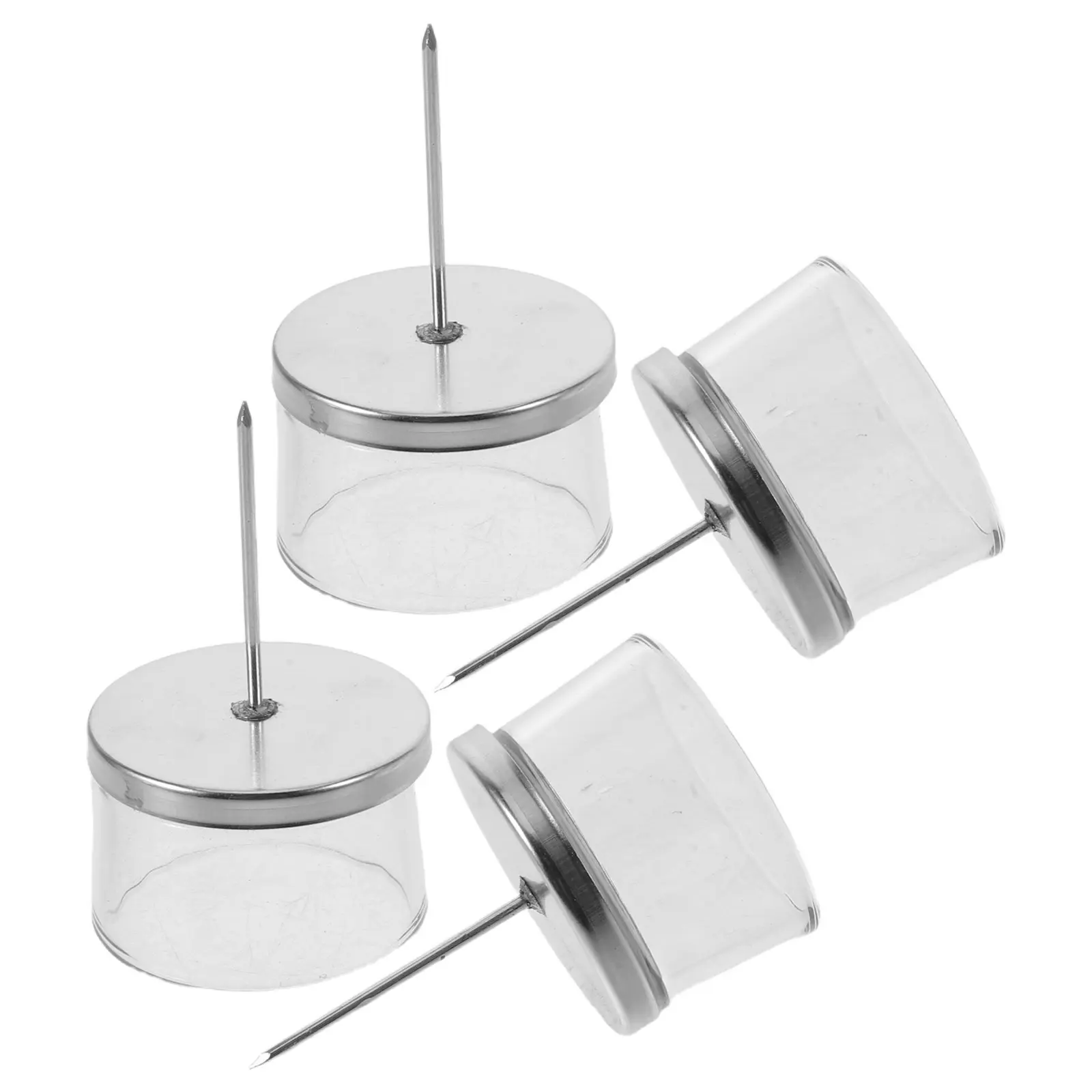 4Pcs Glass Holders Premium Metal Base Taper Candlestick Holders Spike Secure Tea Light Decor Christmas Wreath