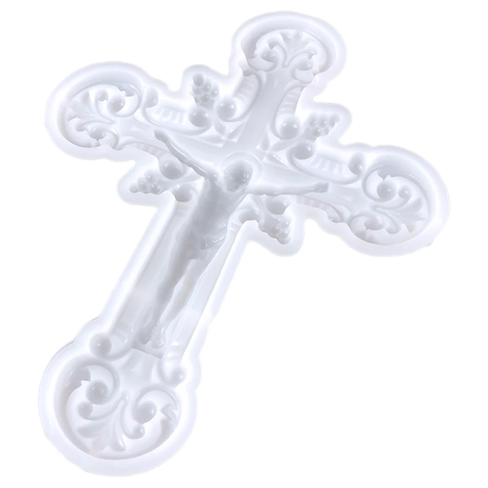 

Silicone Cross Wall Hanging Mold 8580 White Reusable Epoxy Resin DIY Crafts Decor Tear Resistant Durable Smooth Interior Fine
