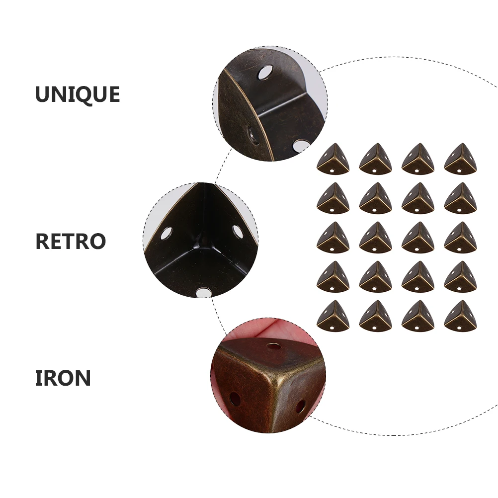 

20pcs Span Shaped 35x35mm Decorative Guard for Furniture Jewelry Box Wood Protection Hardware