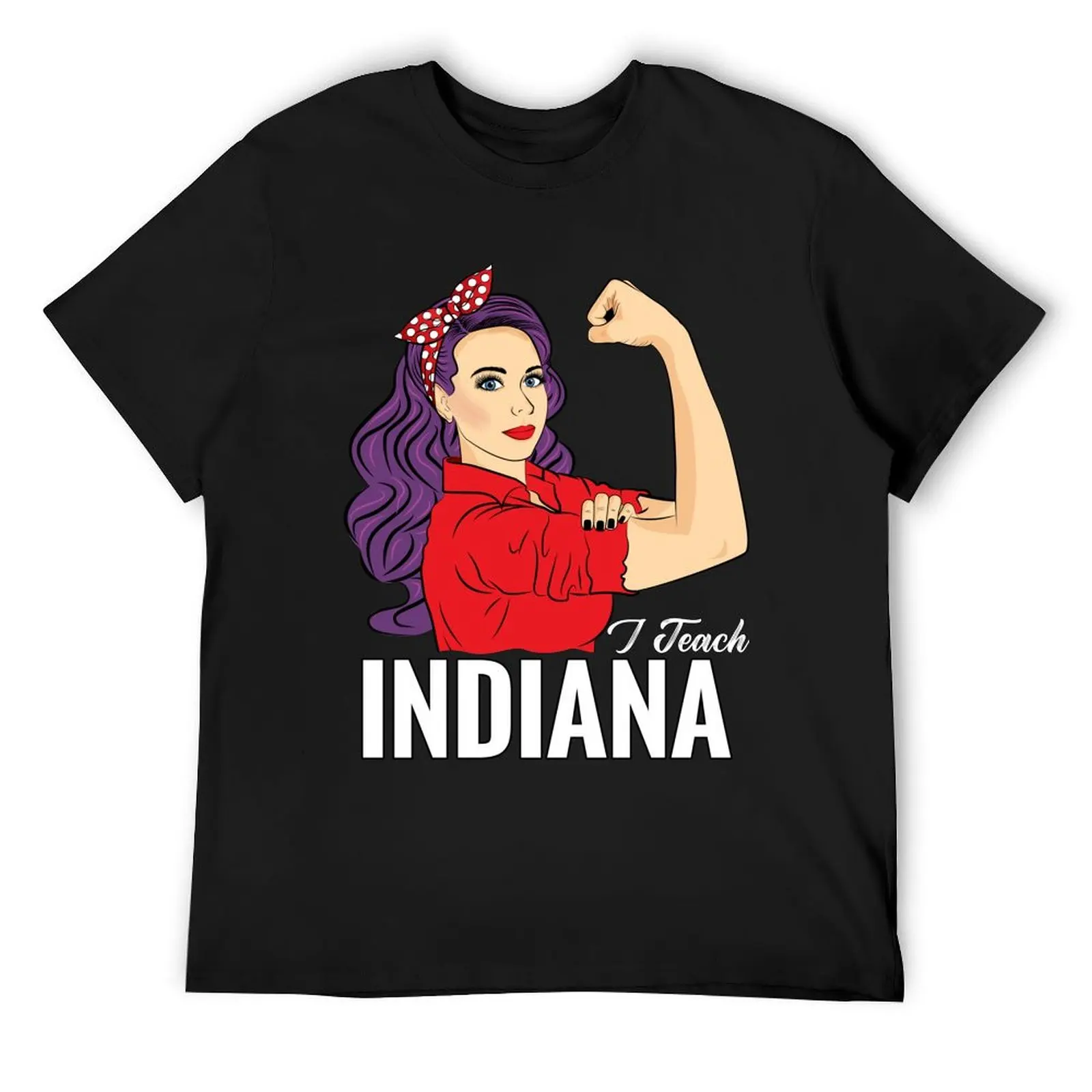 Indiana State Teacher Red For Ed Redfored I Teach Indiana T-Shirt customizeds kawaii clothes workout shirts for men