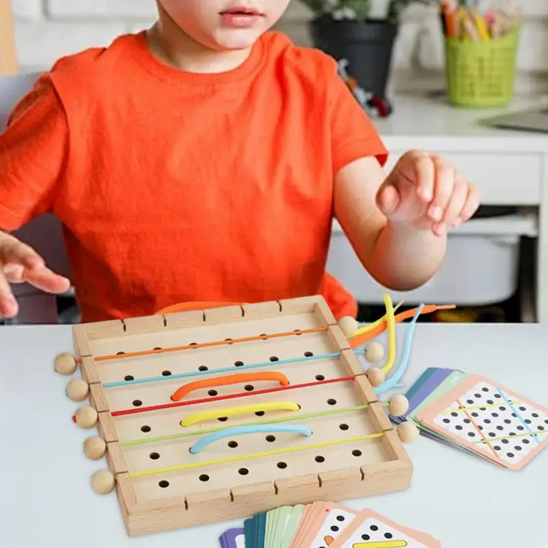 

Kids Lacing Threading Montessori Toys Fine Motor Skills Board Games Thinking Educational Toys