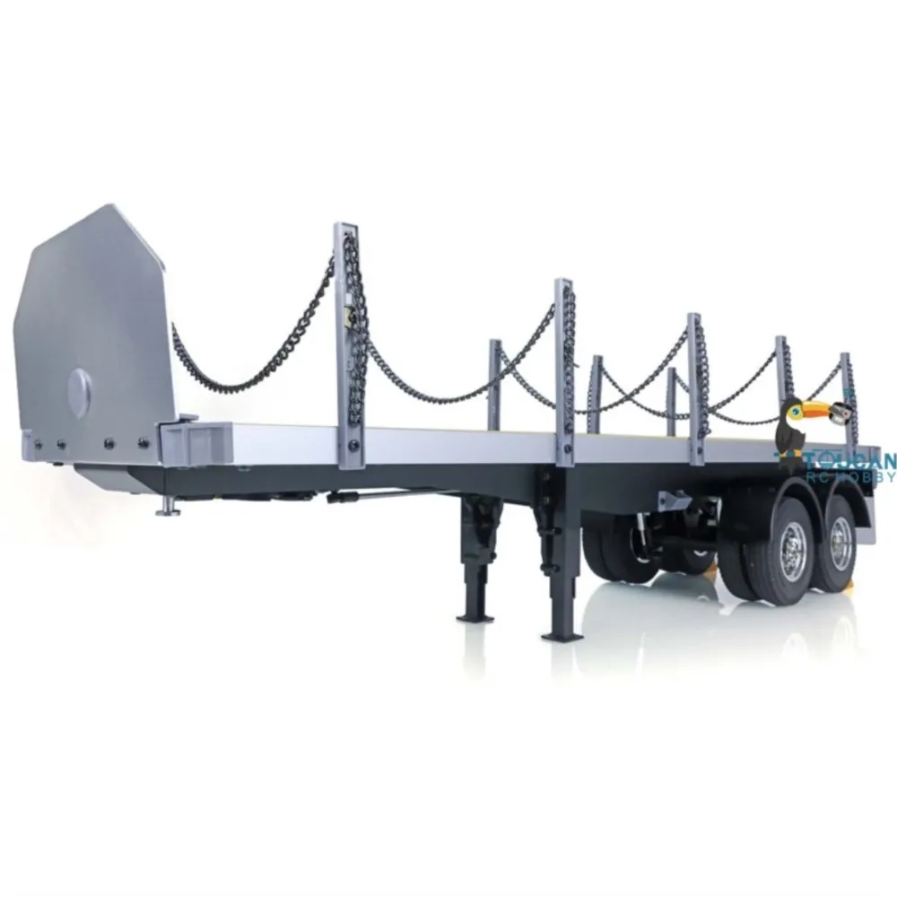 US Stock 1/14 TOUCAN 2Axle RC Tractor Flatbed Semi Trailer Truck for Toys DIY TAMIYA Vehicle Model Custom Builders Hobbyists