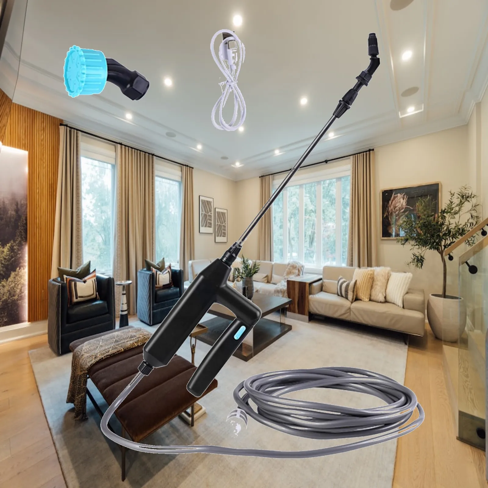Water Sprayer Wand for Gardening with Strong Direct Spray and Telescopic Design for High Places