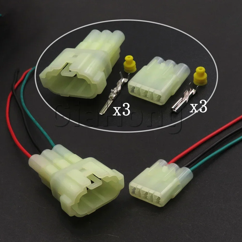 1 Set 3 Ways AC Assembly Car Electric Jet Locomotive Wire Plug 6180-3451 6187-3801 Auto Oil Pump Cable Harness Sealed Socket