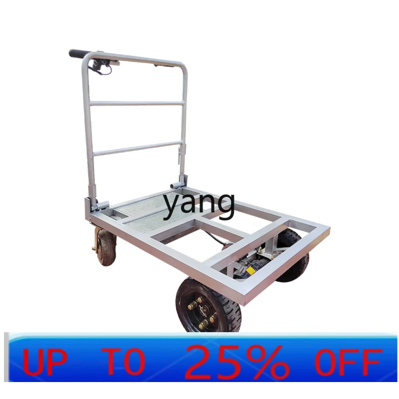 

LTT electric flat trolley to pull goods handling site decoration to pull tiles and cement into the elevator to enter the trolley