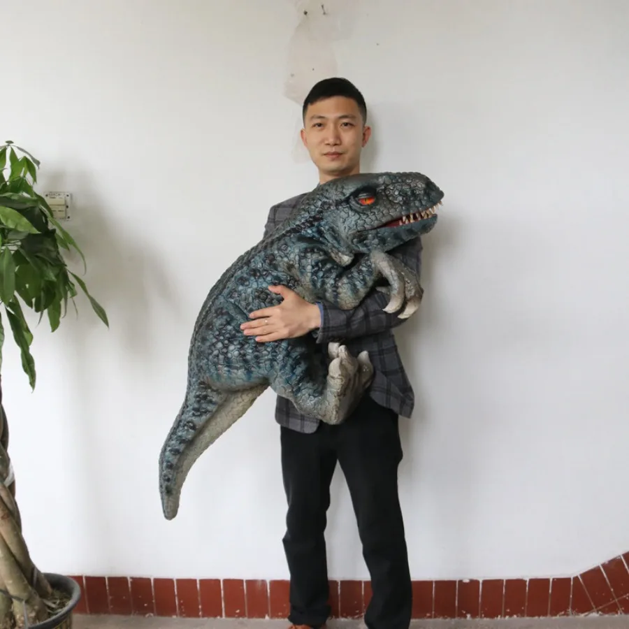 Large simulated silicone movable Bawang hand puppet sculpture ornament machine