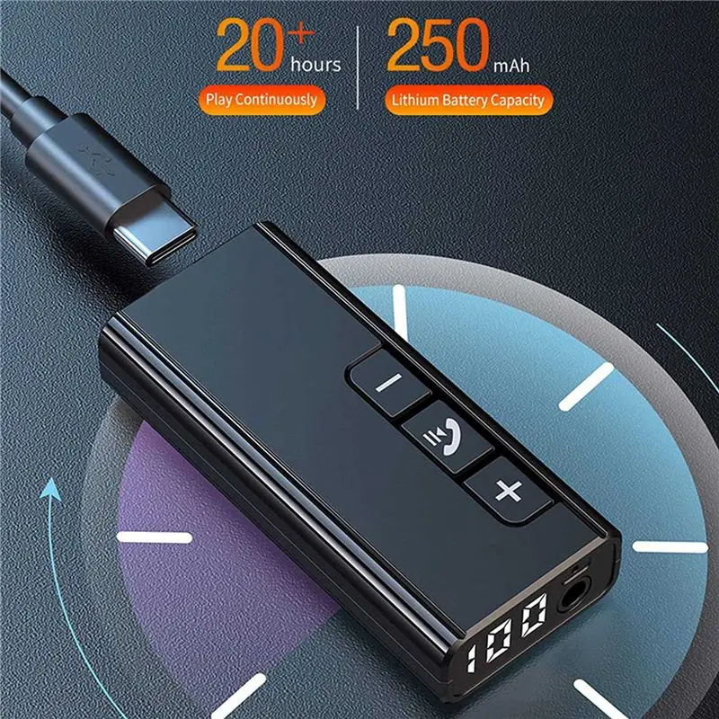 

A23G Bluetooth 5.1 Receiver Mini Wireless Audio Adapter Portable Bluetooth Stereo Output Audio Receiver for Headphone Speaker