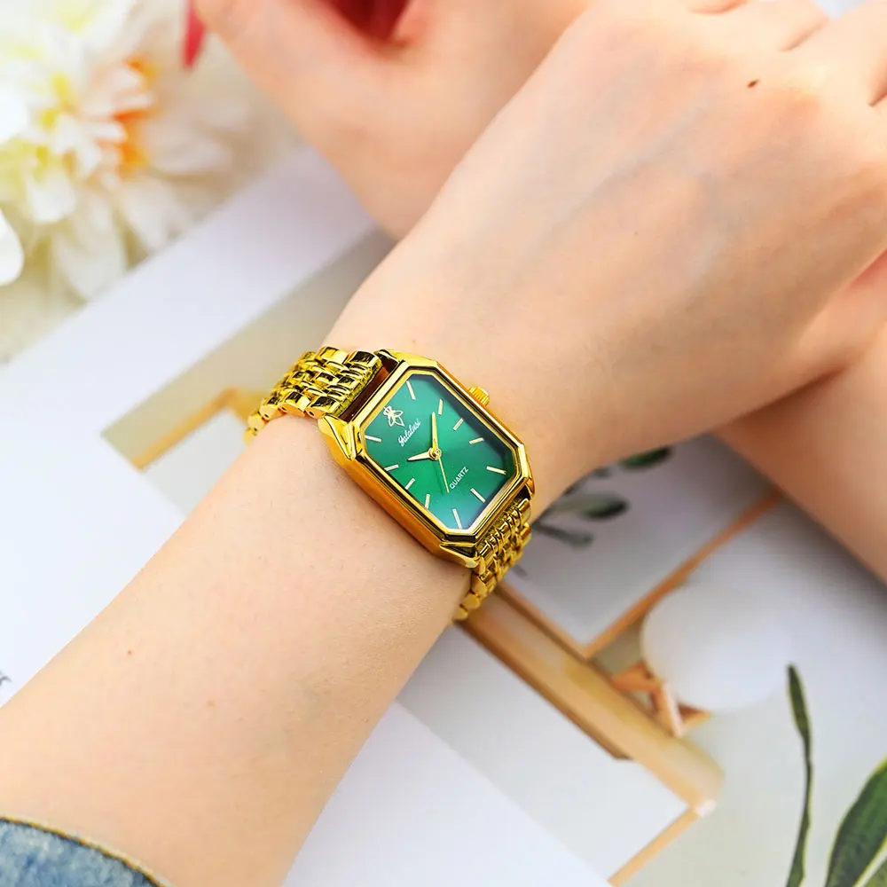 Luxury Brand Women Watches Hot Sale Gold Watch for Ladies Quartz Fashion Simple Retro Gift Watch Wholesale Relogio Feminino