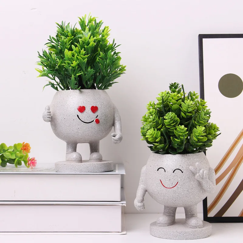 2025 Smiling Face Mini Plant Pots Flower Pot Wall Planter Creative Wall Hanging Planter Garden Accessories Home Decor Outdoor