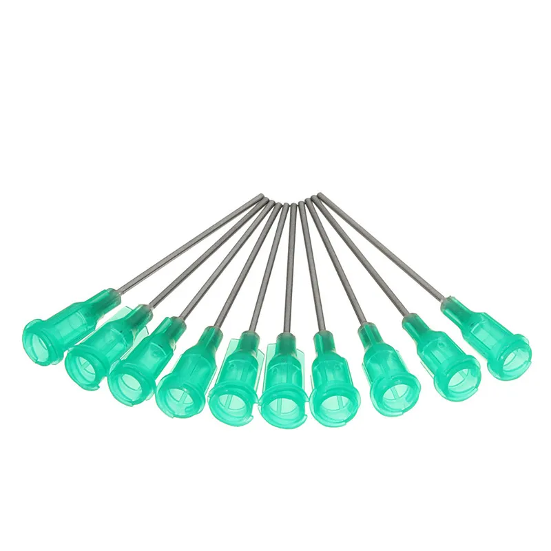 10Pcs Liquid Dispenser Syringe Blunt Needle Tips Stainless Steel Tube Glue Dispensing For Gluing Filling Ink Oil Welding Flux