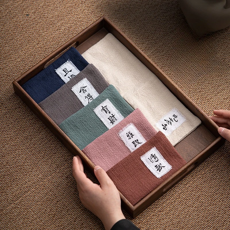 Saugfähige Baumwolle Leinen Geschirrtuch Tee Tuch Hause Chinesische Kreative Tee Matte Tischdecke Tee Tisch Tuch Tee Matte Tee Zeremonie