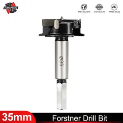 Forstner Drill Bit 35mm 3 Flute Wood Auger Cutter Woodworking Hole Saw For Power Tools Tungsten Carbide Wood Cutter Tools