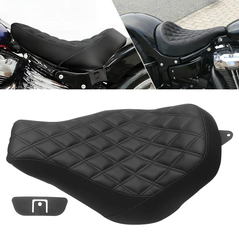 Diamond Driver Vordersitz Solo-Sitzkissen für Harley Softail Fat Boy Breakout Street Bob Fat Bob Slim Low Rider Sports Glide 2018+