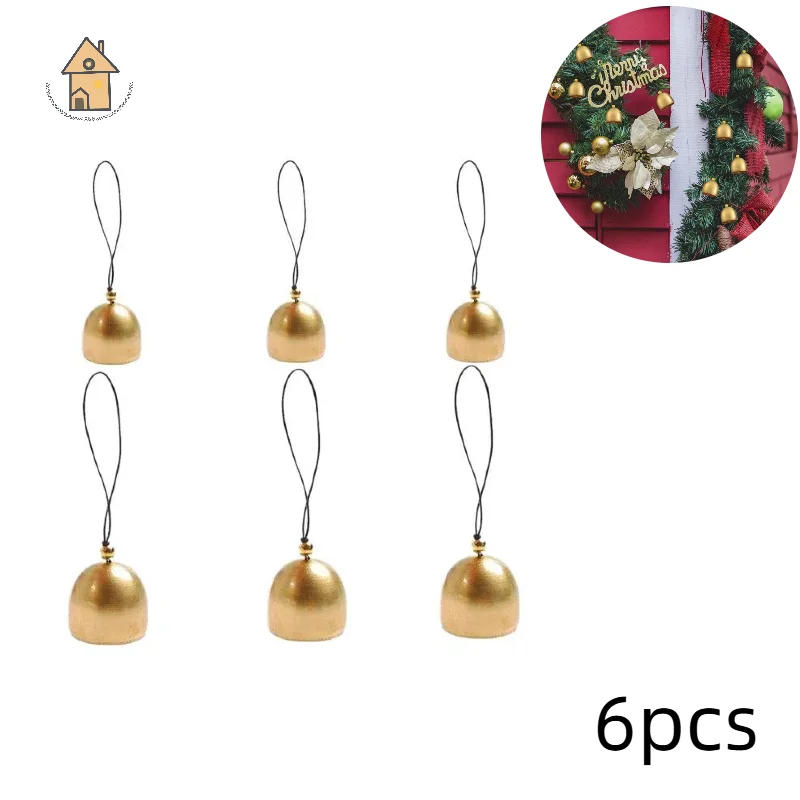 

6Pcs DIY Metal Wind Chimes Mini Jingle Ornament Home Decor Hanging Anti-theft Bell Christmas Tree Pendant