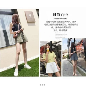 Casual female linen shorts, large size gymnastics shorts, loose short pants, high waist, dance pants, micro summer pants for girls 10 Main Sales Women's Bermuda - №9