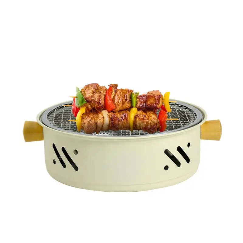 Portable Charcoal Grill Pan BBQ Grill Electric Portable Small Charcoal Grill Home Appliances Korean Smokeless Camping Grill For