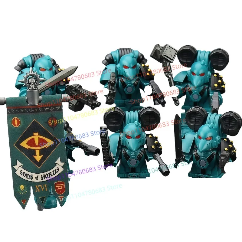 

MOC Building Blocks Interstellar Legion Warrior Mini Figure Assembly Model Display Anime Game Character Toy Decoration Gift