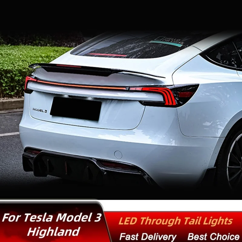 الذيل ضوء بار ل تسلا نموذج 3 الاتحاد الأوروبي/الولايات المتحدة المصابيح الخلفية الجمعية مصباح ليد خلفي بدوره مصباح إشارة الذيل مجموعة مصابيح نمط جديد