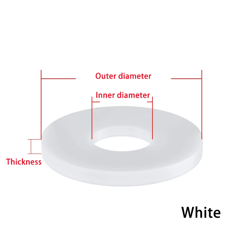 1~20pcs Outer Diameter:2~488mm Thickness: 1~3mm White Silicone Gasket Circular   Flat Washer Flange Sealing O-ring/Solid Gasket