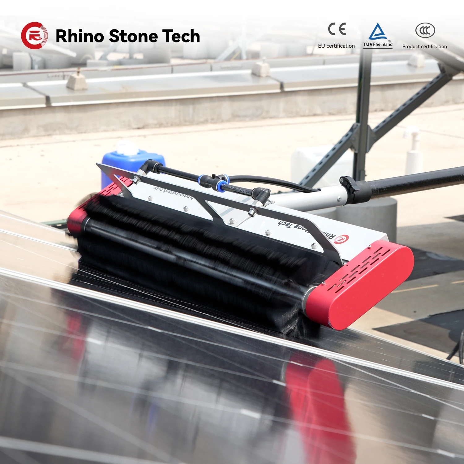 

PV Solar Panel Cleaning Brush Photovoltaic Panel Cleaning Roller Brush with Brushless Motor for Residential Solar