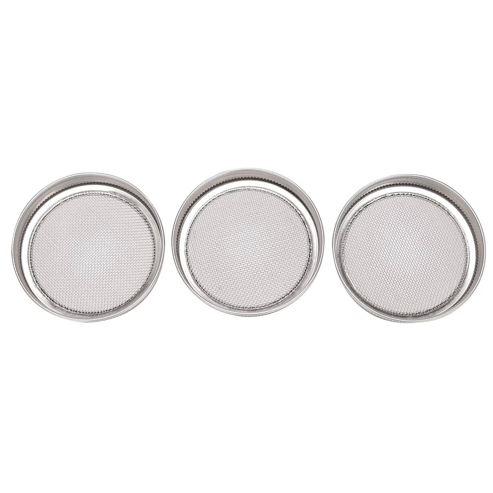 Set Of 3 Stainless Steel Sprouting Jar Lid Kit For Superb Ventilation Fit For Wide Mouth Mason Jars Canning Jars For Making