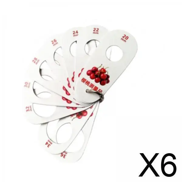 6x Fruit Measuring Ruler Ruler for Fruits Fruit Circle Caliper for Fresh Fruit Grade