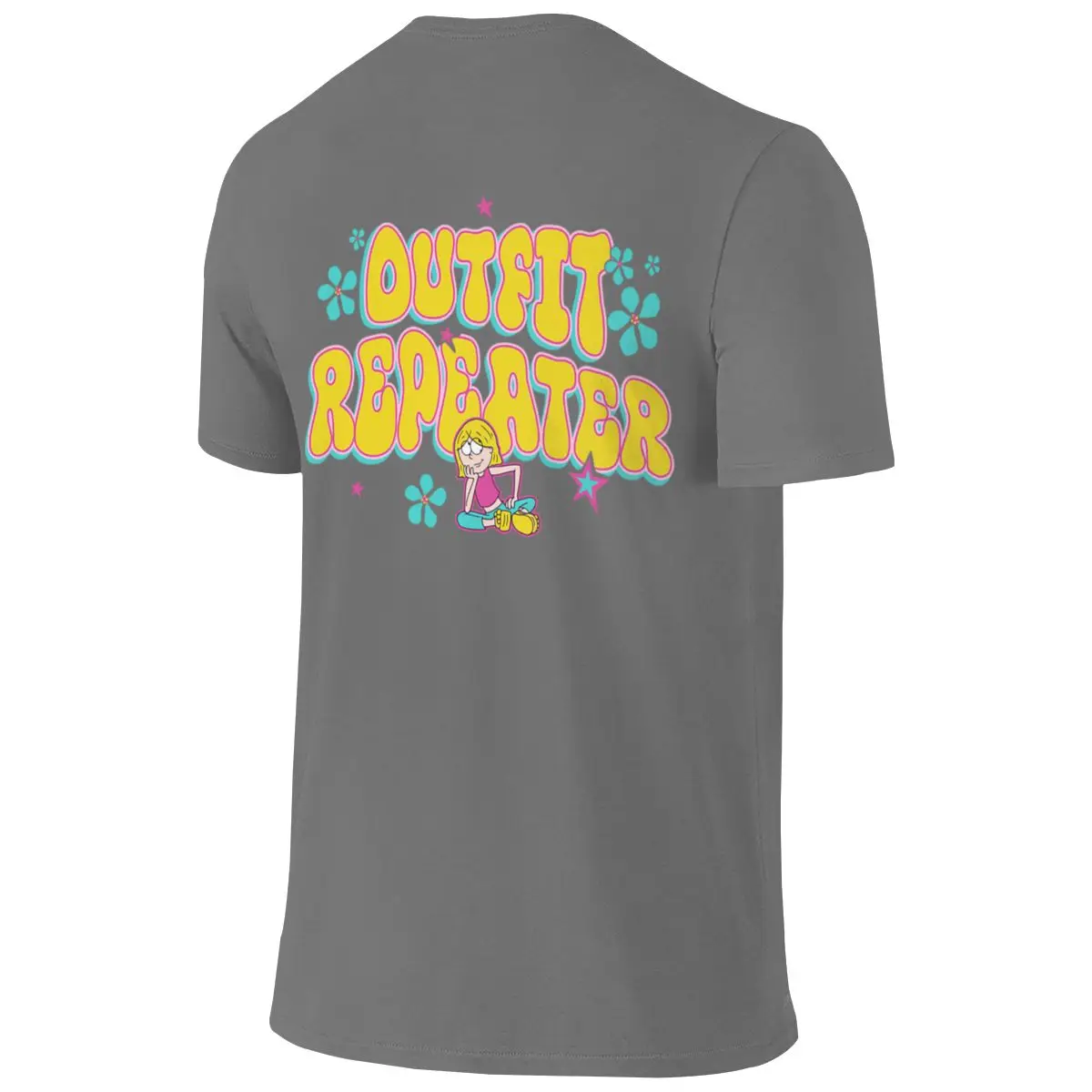 Lizzie McGuire Outfit Repeater Slightly Wide Reversible T-shirt Distressed Retro Breathable And Skin-Friendly Short Sleeve