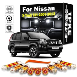 TPKE 12Pcs LED Interior Reading Luggage Door Light Kit For Nissan X-Trail Xtrail T31 2007 2008 2009 2010 2011 2012 2013 Car Bulb