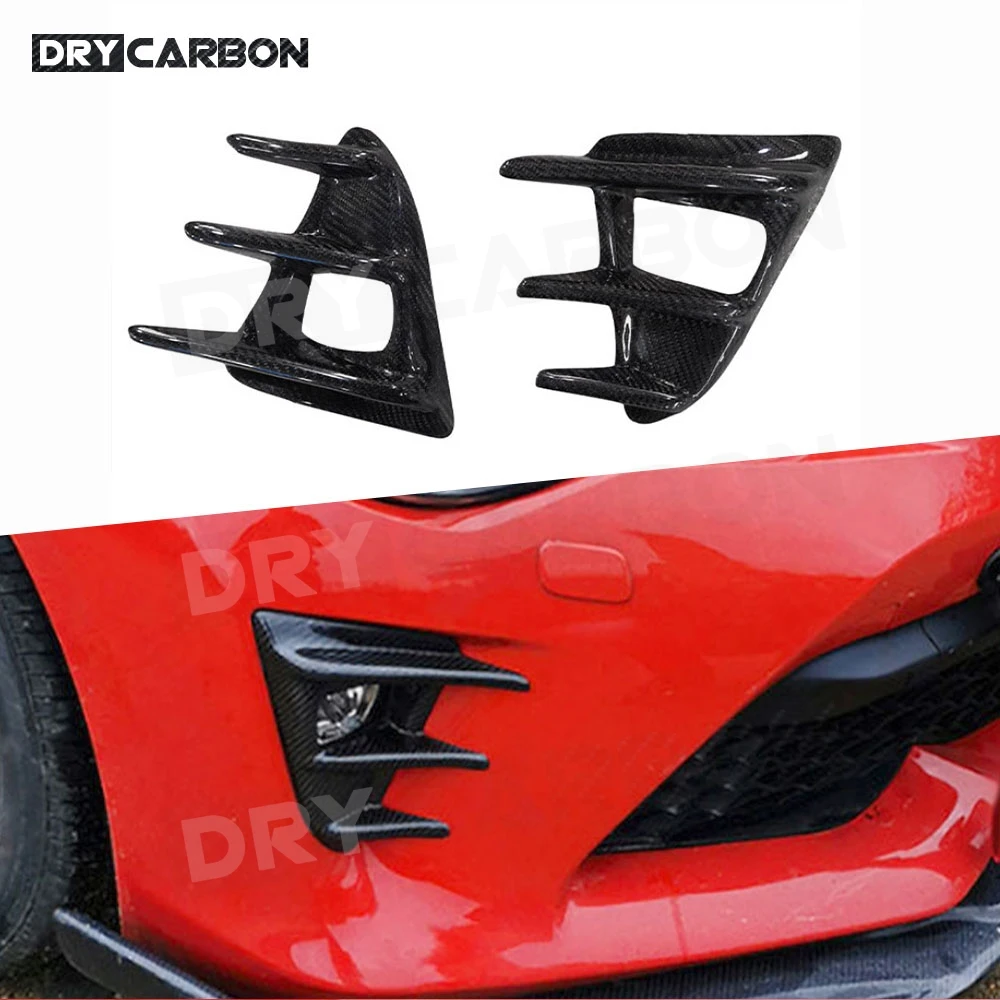 

Carbon Fiber Front Bumper Fog Light Frame Trim For Toyota GT86 BRZ 2020+ Car Front Bumper Air Vent Trim Body Kits Accessories