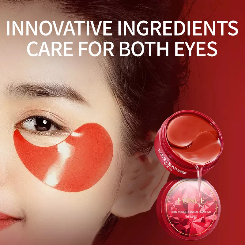 60 قطعة من قناع العين المرطب من FONCE Ruby، متوفر للرجال والنساء، مرطب، سهل الامتصاص