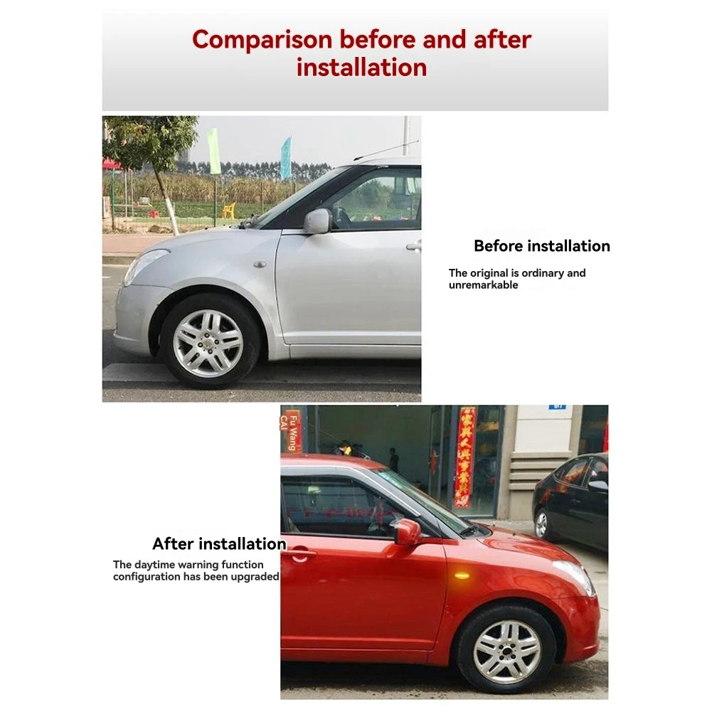 عادي لجيمي سبلاش سويفت SX4 APV فيتارا 2004-2020 تتدفق بدوره مصباح إشارة للسيارة