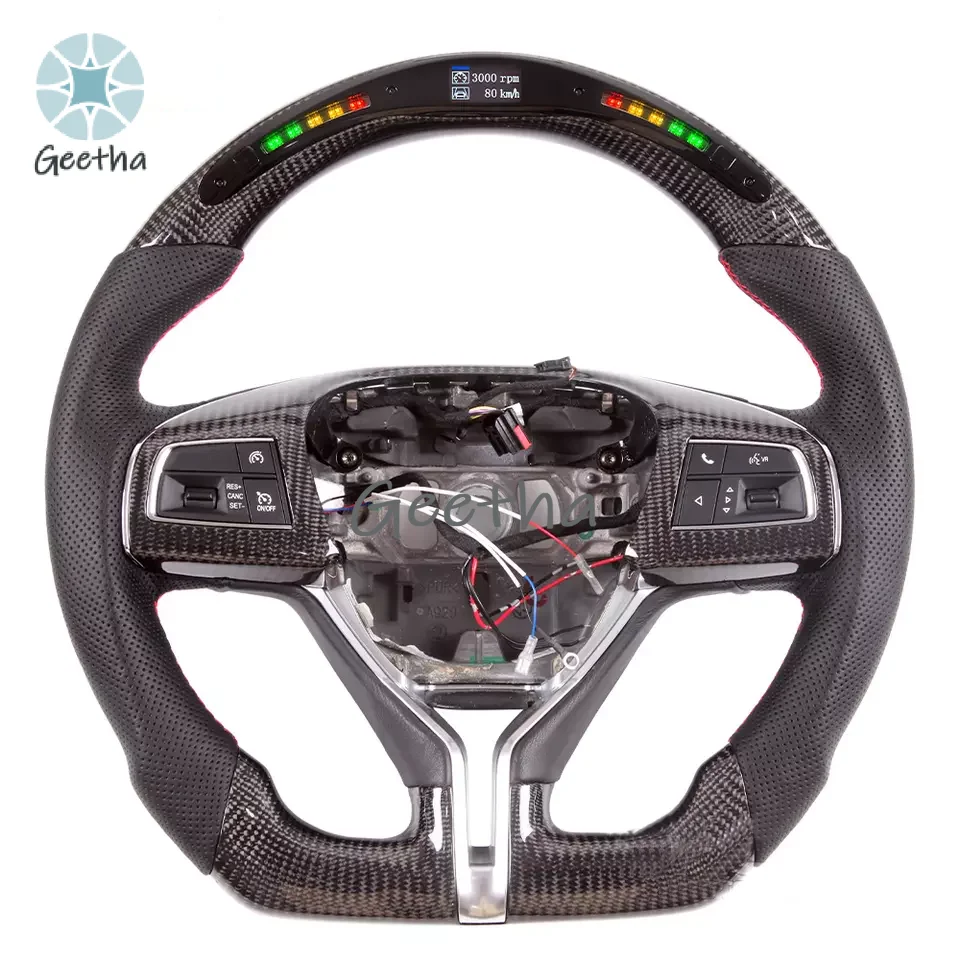 For LED Carbon Fiber Steering Wheel Fit for Maserati Ghibli Levante Real Carbon Fiber Steering Wheel