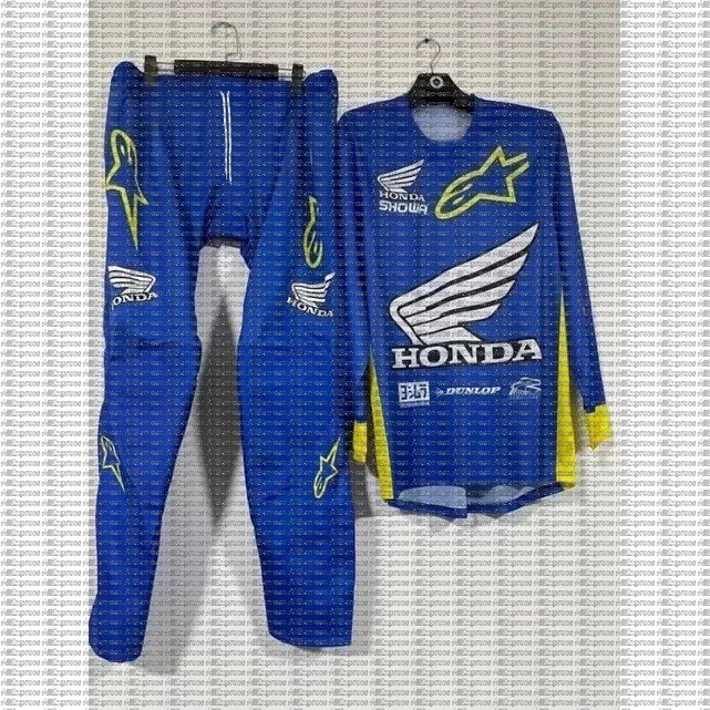 

2025 Honda Off-Road Motocross Jersey Long Sleeve T-shirt & Pants Motorcycle Clothing Breathable MX Gear for ATV Dirt Bike Riding