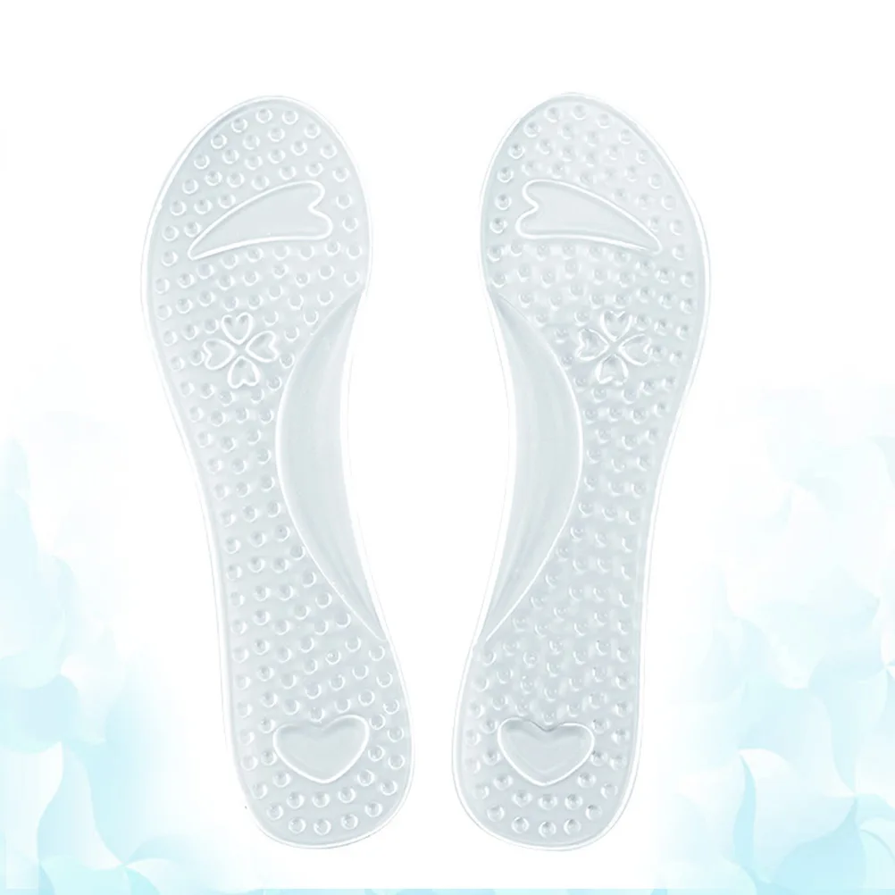 

Gel Insoles Massage Lady Shoe Pad Non Slip Arch Support White Foot Therapy Orthotics Cushion Gel Foot Care Tool Massager Pad