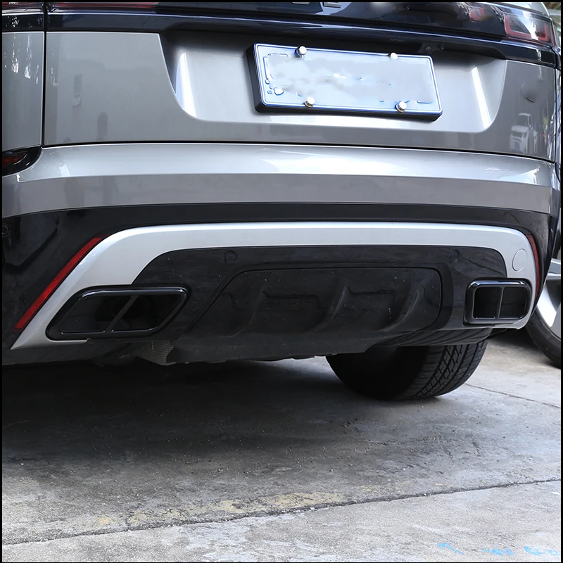 

Stainless Steel Exhaust Tail Pipe Trim Cover for Land Rover Range Rover Velar 2017-2024 Glossy Black 2Pcs/Set