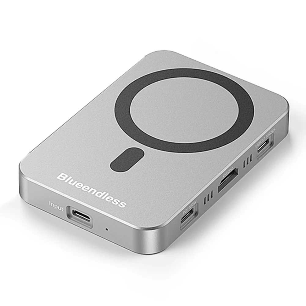 Estación de acoplamiento con carcasa SSD magnética de 10Gbps con ventilador de refrigeración, divisor USB 3,2, concentrador de estación de acoplamiento, almacenamiento de vídeo 4k 60Hz