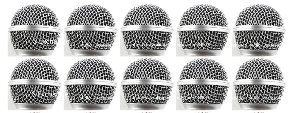 10 قطعة استبدال المهنية الكرة رئيس شبكة ميكروفون مصبغة يناسب Shure SM58S SM58LC أ