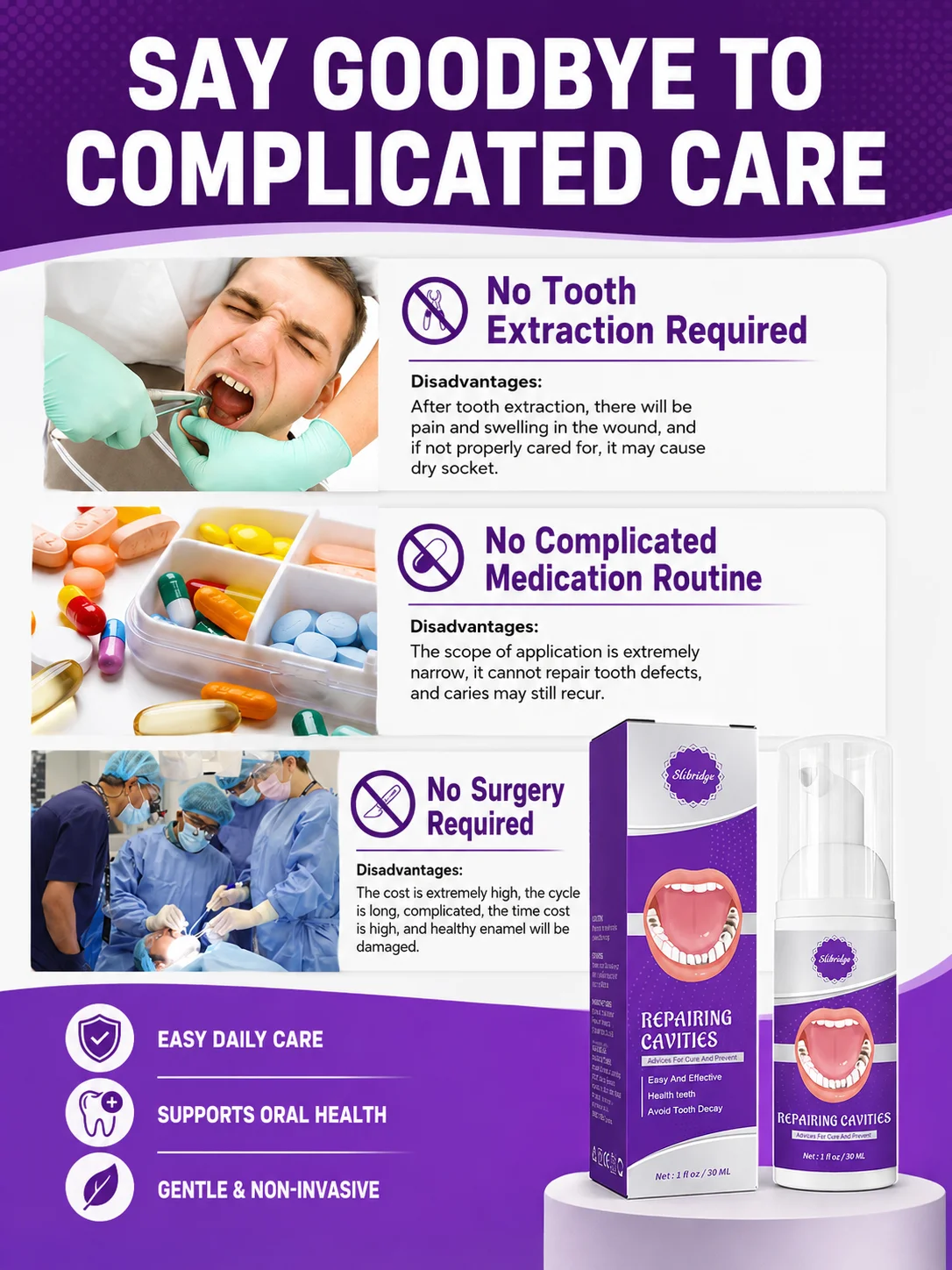 Family Size Anti Cavity Tooth Mousse Enamel Protection Plaque Care Oral Care for All Ages