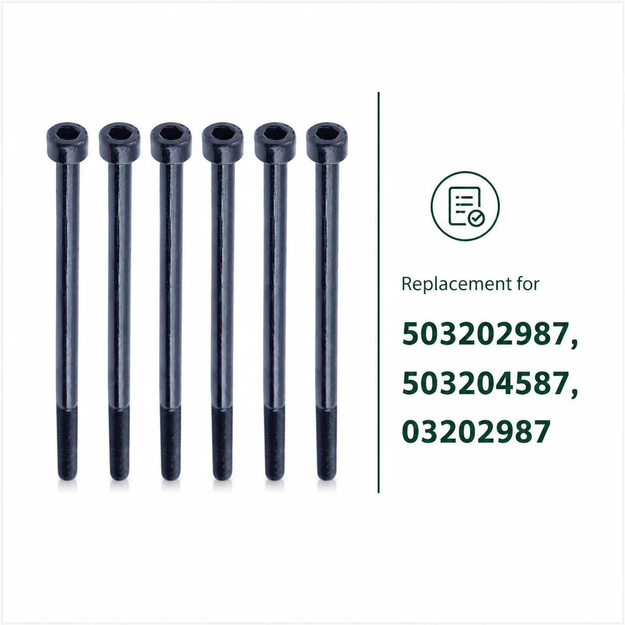 6 Pack Muffler Mounting Bolts for Husqvarna 340 345 346XP 350 351 353 Jonsered 2150 2149, 503202987 503204587 03202987 Saw Parts