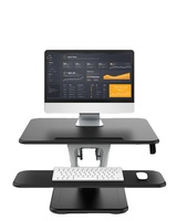 Loctek M3S Sit Stand Desk Riser Easy Up Height Adjustable Computer Laptop Desk with Foldable Keyboard Holder 68x52cm